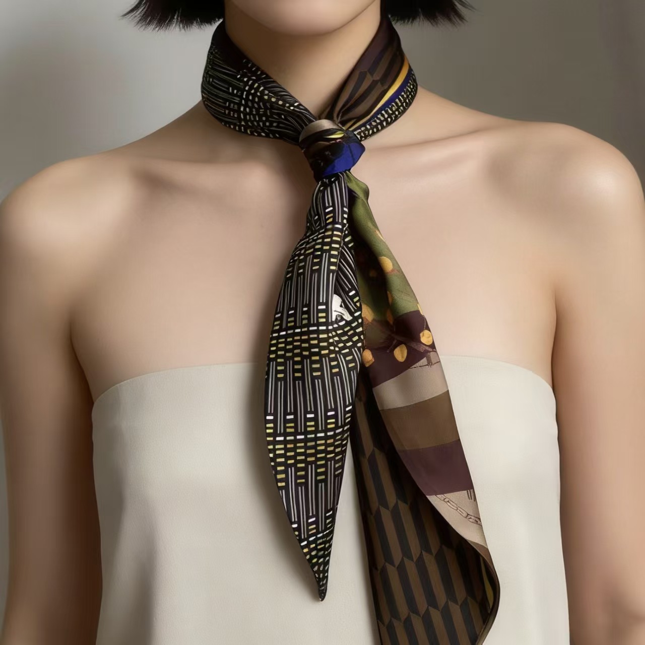 Luxury Print Long Hair Ribbon  - Face Scarf Mask review and price
