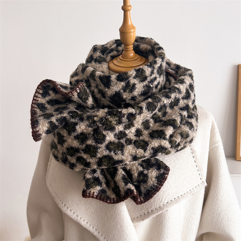 Autumn Winter Leopard Scarf Wo - Woven Scarf Blanket review and price