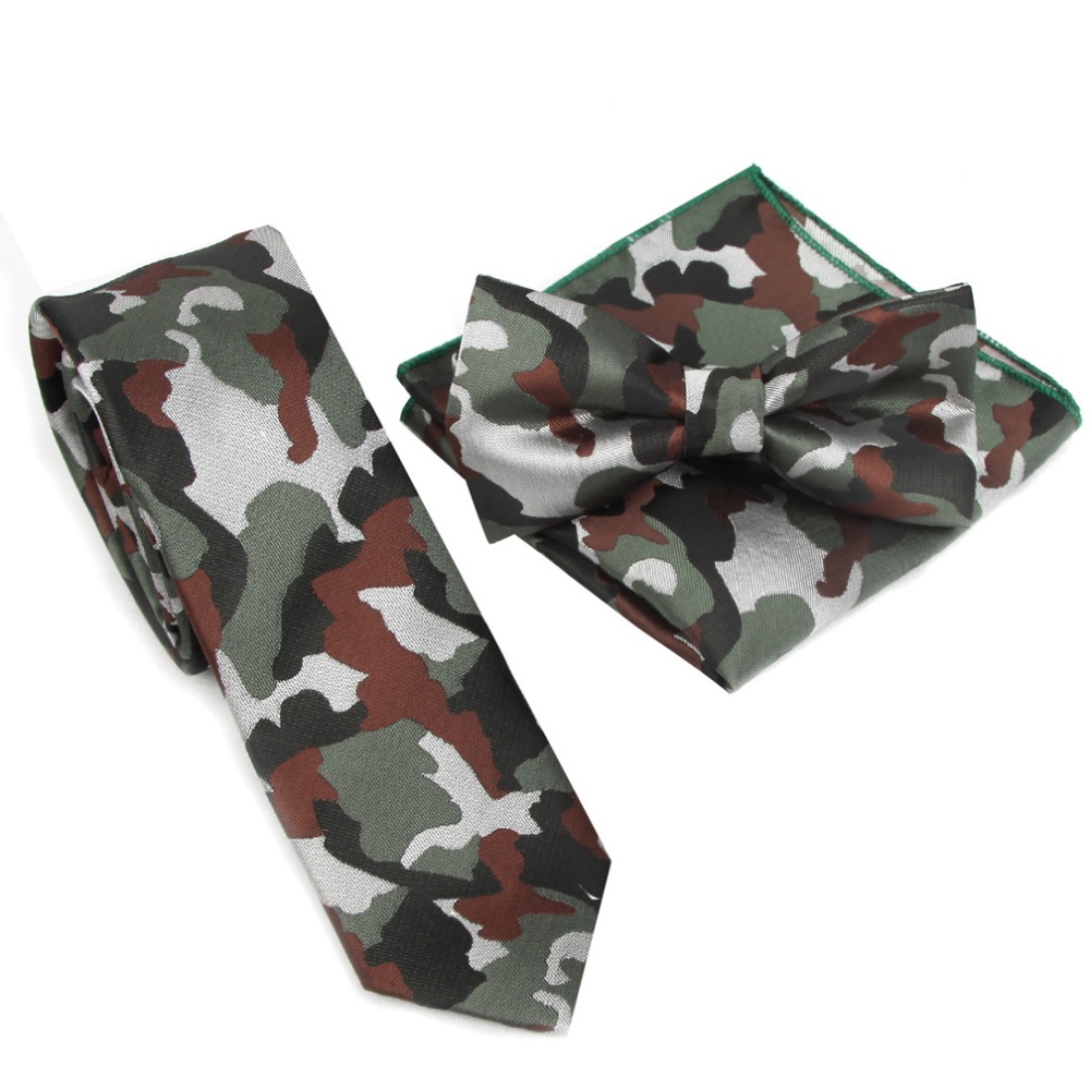 Camouflage Slim Bow Ties Set f - Skinny Tie Men review and price